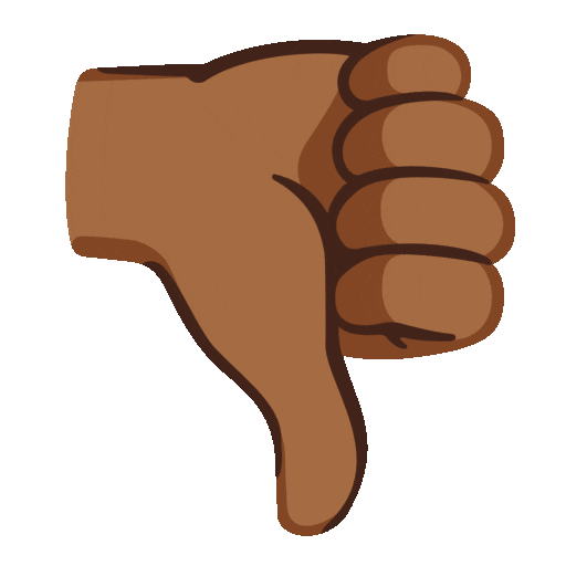 Thumbs Down: Medium-Dark Skin Tone Noto Animated emoji