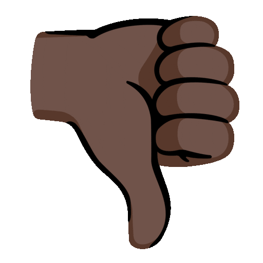 Thumbs Down: Dark Skin Tone Noto Animated emoji
