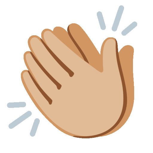 ताली बजाना: मध्यम-हल्की त्वचा Noto Animated emoji