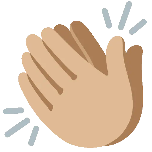 Clapping Hands: Medium-Light Skin Tone