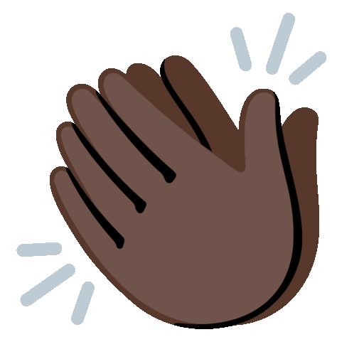 Clapping Hands Dark Skin Tone Noto Animated emoji