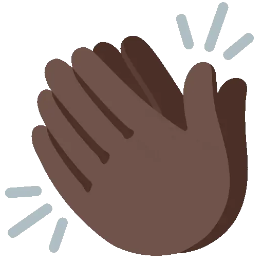 Clapping Hands: Dark Skin Tone