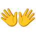 Open Hands Emoji emoji on Google