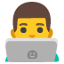 man technologist emoji on Google