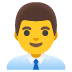 man office worker emoji on Google