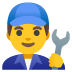 man mechanic emoji on Google