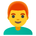 man red hair emoji on Google