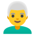 man white hair emoji on Google