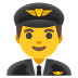 man pilot emoji on Google