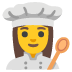 woman cook emoji on Google