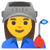 woman factory worker emoji on Google