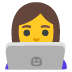 woman technologist emoji on Google
