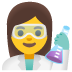 woman scientist emoji on Google