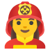 woman firefighter emoji on Google
