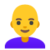 woman bald emoji on Google