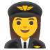 woman pilot emoji on Google