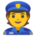 Man Police Officer emoji on Google