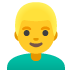man blond hair emoji on Google