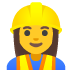 woman construction worker emoji on Google