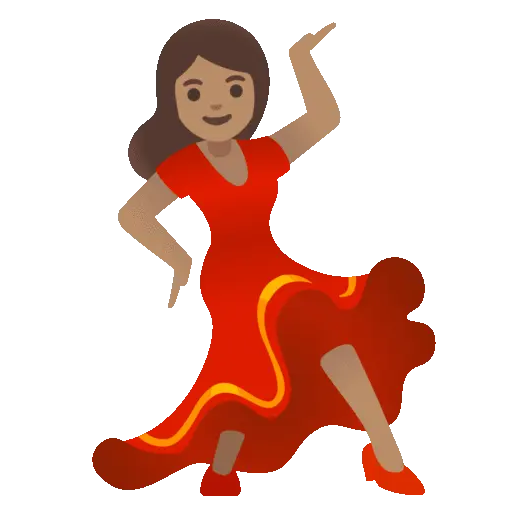 Woman Dancing: Medium Skin Tone