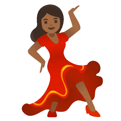 Woman Dancing: Medium-Dark Skin Tone