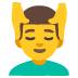 man getting massage emoji on Google