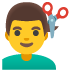 man getting haircut emoji on Google