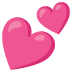 Two Hearts Emoji emoji on Google