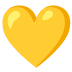 Yellow Heart emoji on Google