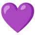 Purple Heart emoji on Google