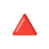 Red Up-Pointing Triangle emoji on Google