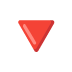 Red Down-Pointing Triangle emoji on Google