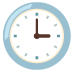 Three O'Clock emoji on Google