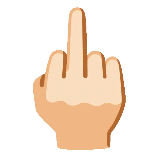 Middle Finger animated emoji