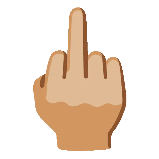 Middle Finger animated emoji
