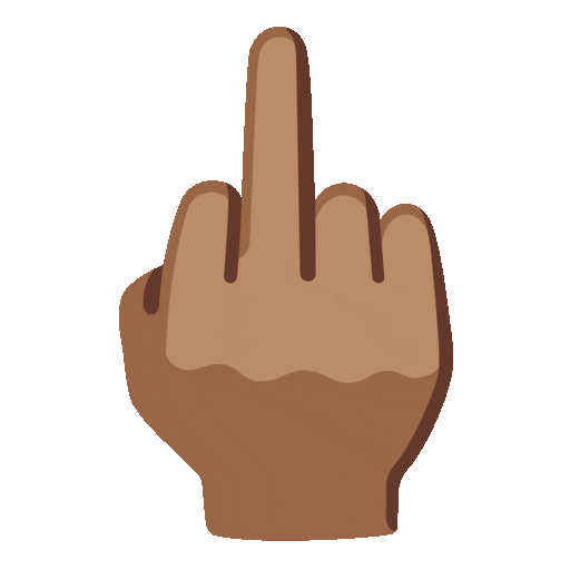 Animated Middle Finger emoji - free download in WebP, GIF, Lottie JSON