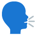 Speaking Head Emoji emoji on Google