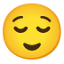 Relieved Face emoji on Google