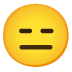 Expressionless Face emoji on Google