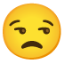 Unamused Face emoji on Google