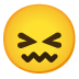 Confounded Face emoji on Google