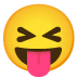 Squinting Face with Tongue emoji on Google