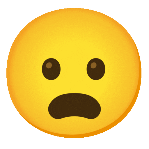 frowning face with open mouth animated