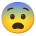 Fearful Face emoji on Google