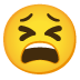Tired Face emoji on Google