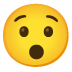 Hushed Face emoji on Google