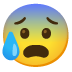 Anxious Face with Sweat emoji on Google