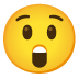 Astonished Face emoji on Google