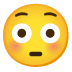 Flushed Face emoji on Google