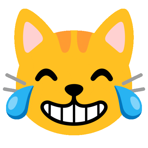 cat with tears of joy animated